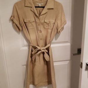 BR Safari button up short sleeve shirt dress